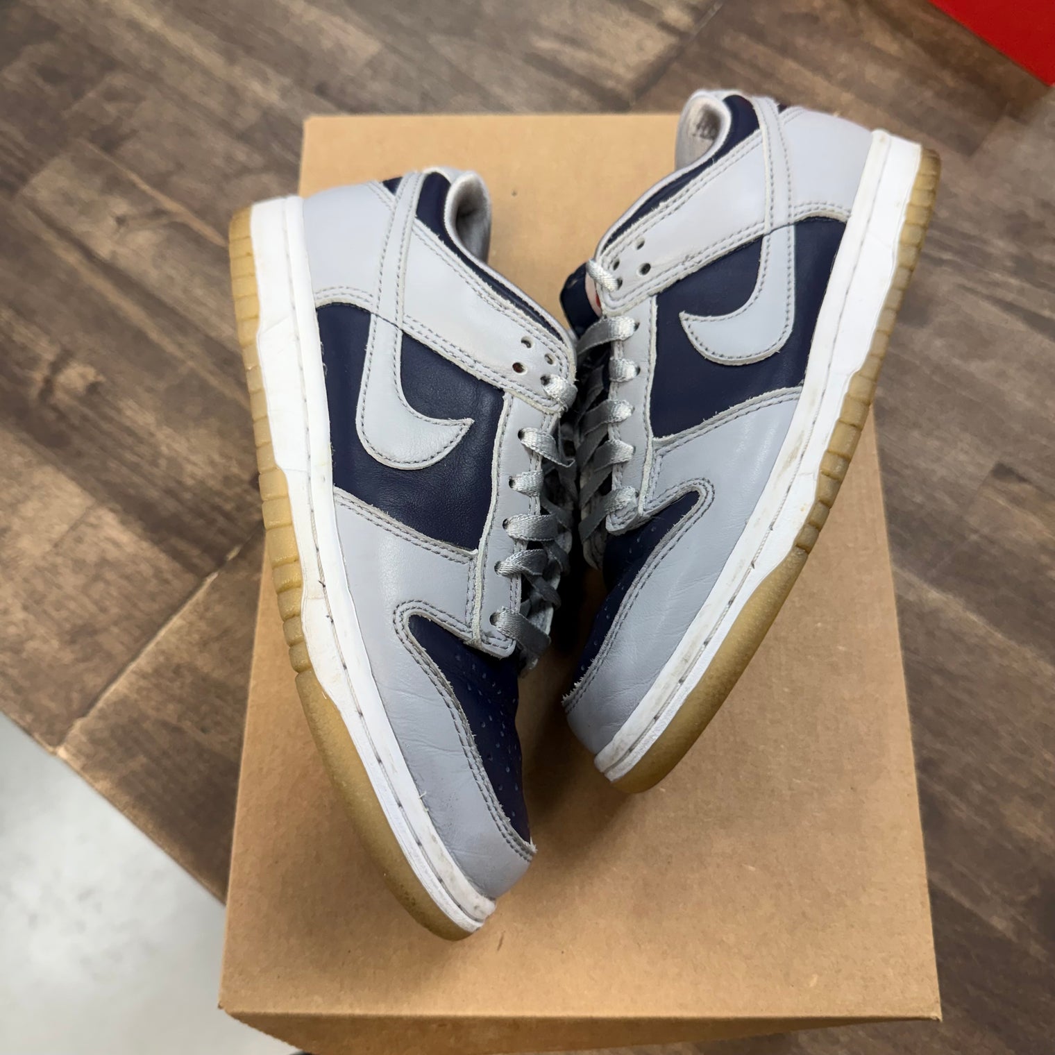 College Navy Dunk Low (W) (USED,No Box)