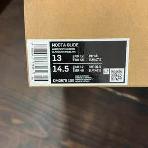 Nike NOCTA Glide Drake White Chrome Size 13 - aux