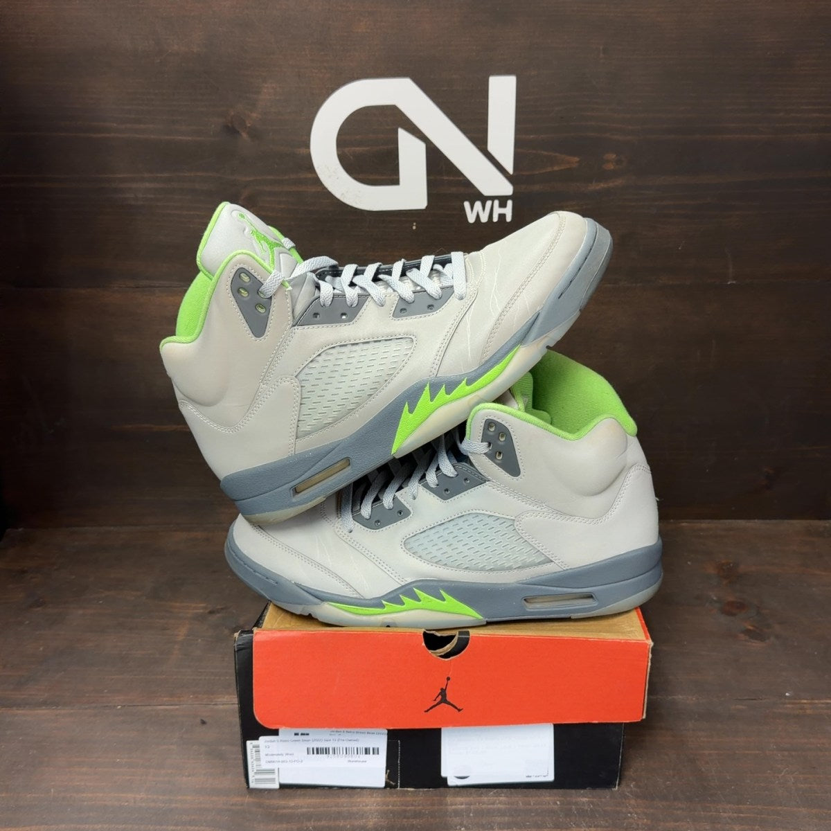 Jordan 5 Retro Green Bean (2022) Size 13 (Pre-Owned) - front