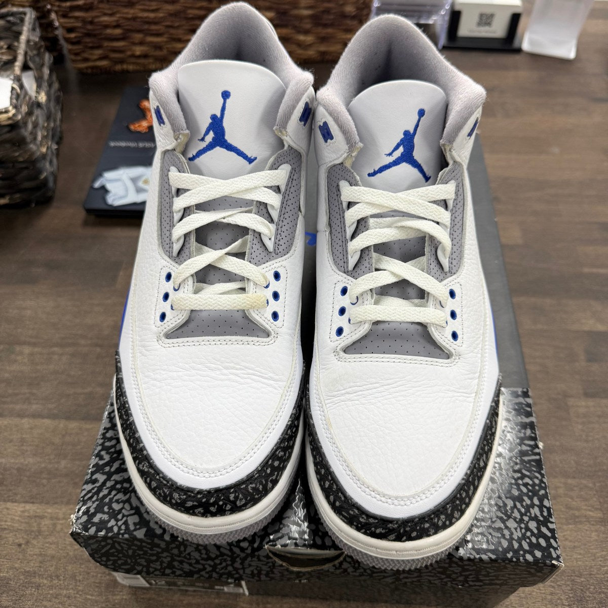 Jordan 3 Retro Racer Blue Size 12 (Pre-Owned) - Image 3