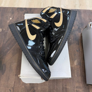 Jordan 1 Retro High Black Metallic Gold (2020) Size 12 (Pre-Owned) - Image 1