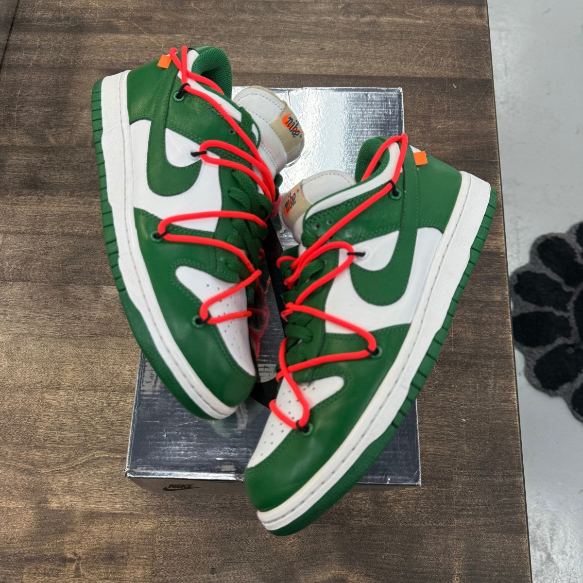 Nike Dunk Low Off-White Pine Green Size 8.5 (Pre-Owned) - Image 1