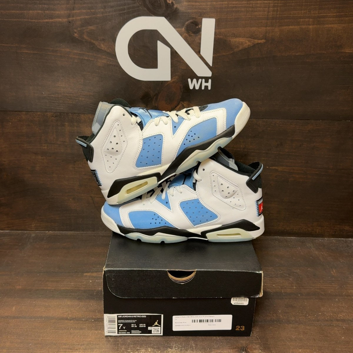 Jordan 6 Retro UNC White (GS) - Image 1