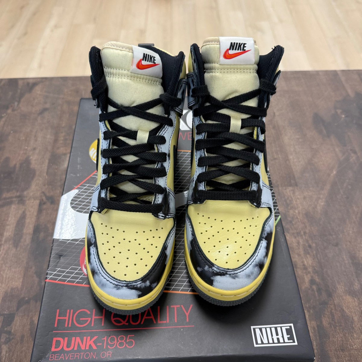 Nike Dunk High 1985 Black Acid Wash - Image 2