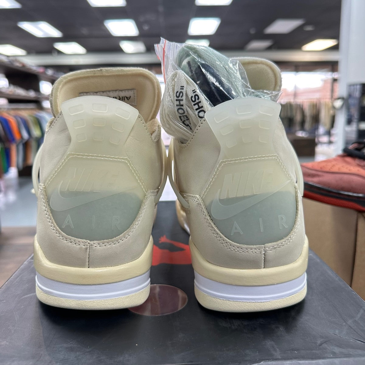 Jordan 4 Retro Off-White Sail (Women's) - Image 4