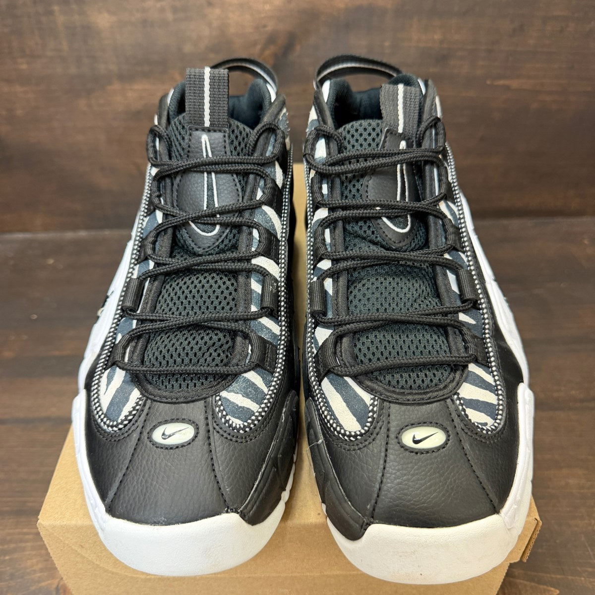 Nike Air Max Penny 1 Tiger Stripes Black White Size 8.5 (Pre-Owned) - Image 3