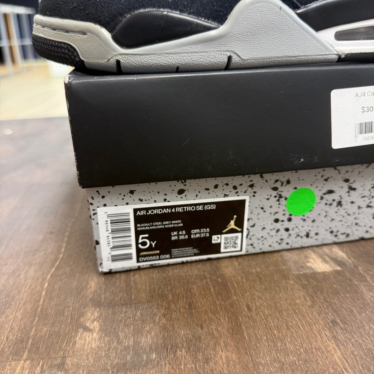 Jordan 4 Retro Black Canvas (GS) - Image 3