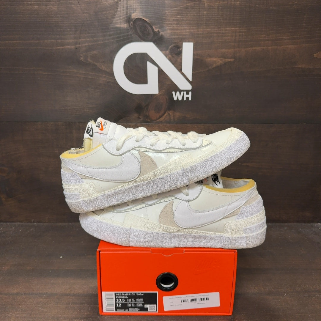 Nike Blazer Low sacai White Patent Leather - Image 1