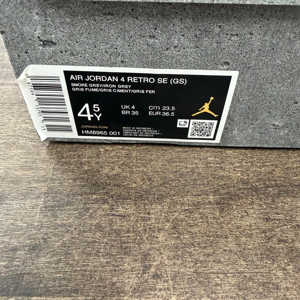 Jordan 4 Retro SE Paris Olympics Wet Cement (GS) - Image 6
