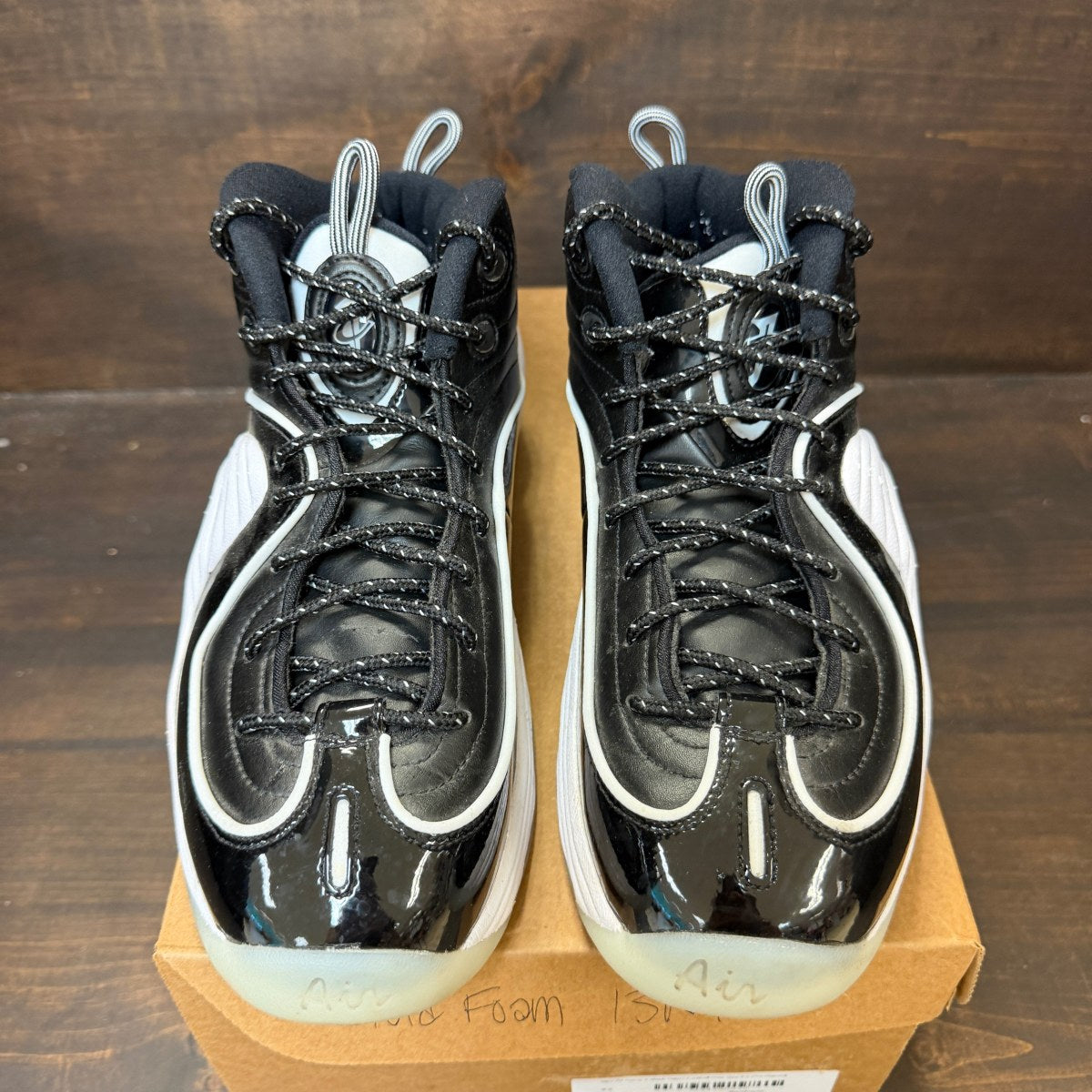 Nike Air Penny 2 Black Patent Football Grey Size 9.5 (Pre-Owned) - Image 3
