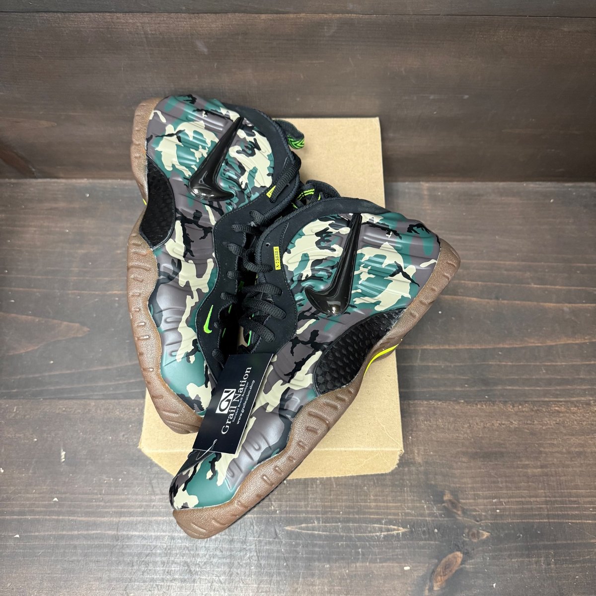 Nike Air Foamposite Pro Army Camo (2026) Size 11 - tag