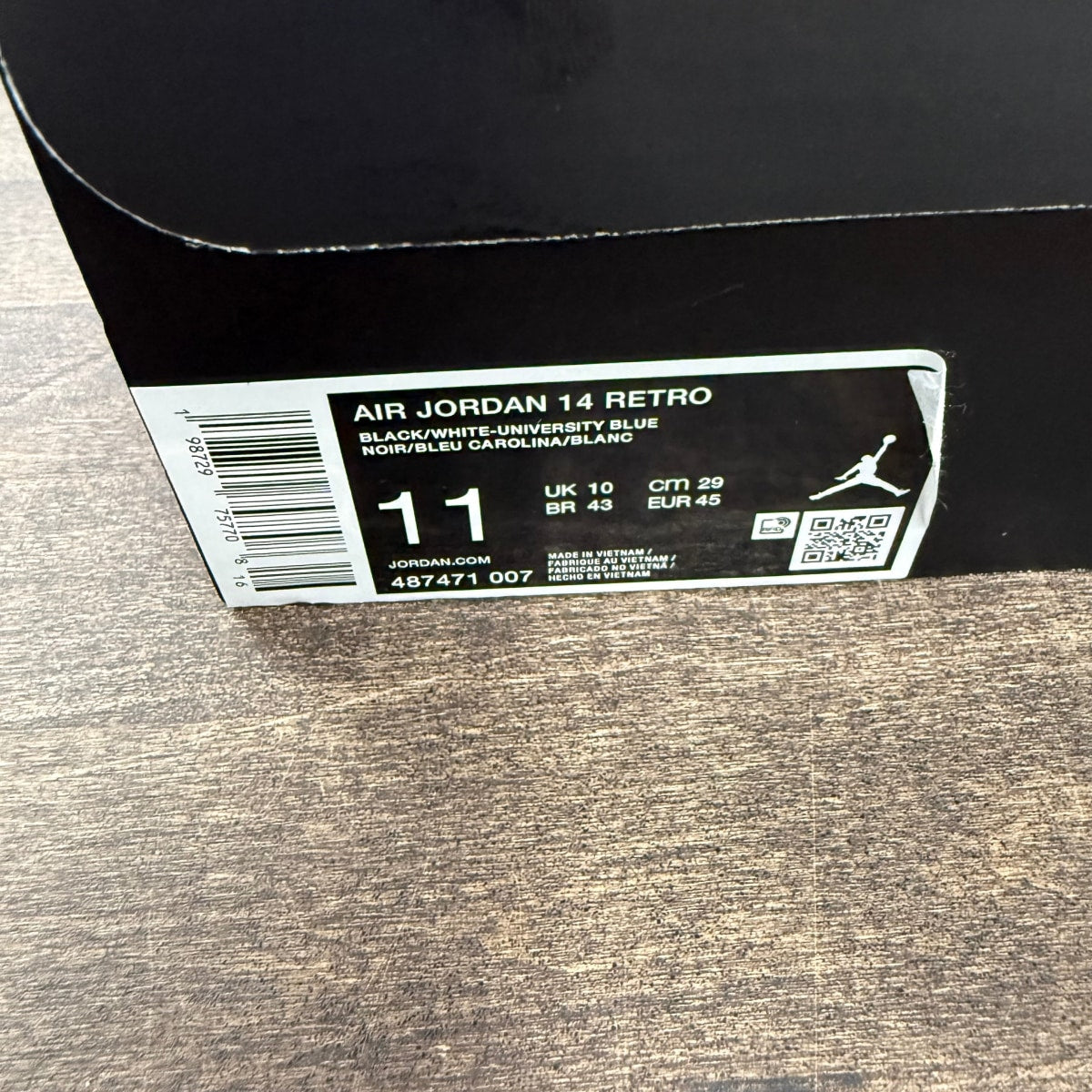 Jordan 14 Retro Black University Blue (2026) Size 11 (Pre-Owned) - Image 6