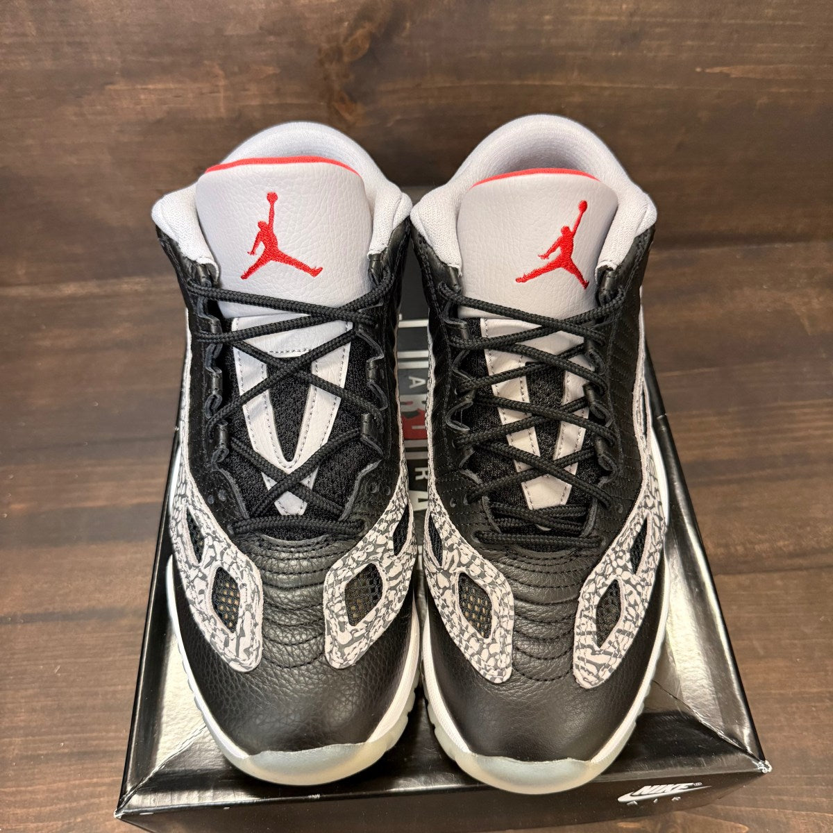 Jordan 11 Retro Low IE Black Cement Size 10 (Pre-Owned) - Image 2