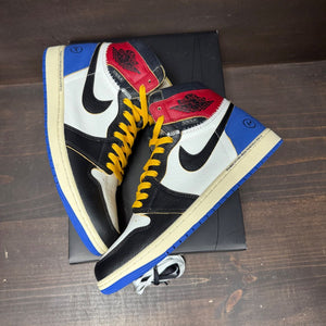 Jordan 1 Retro High OG SP Fragment x Union LA Varsity Red Sport Royal Size 11.5 (Pre-Owned) - tag