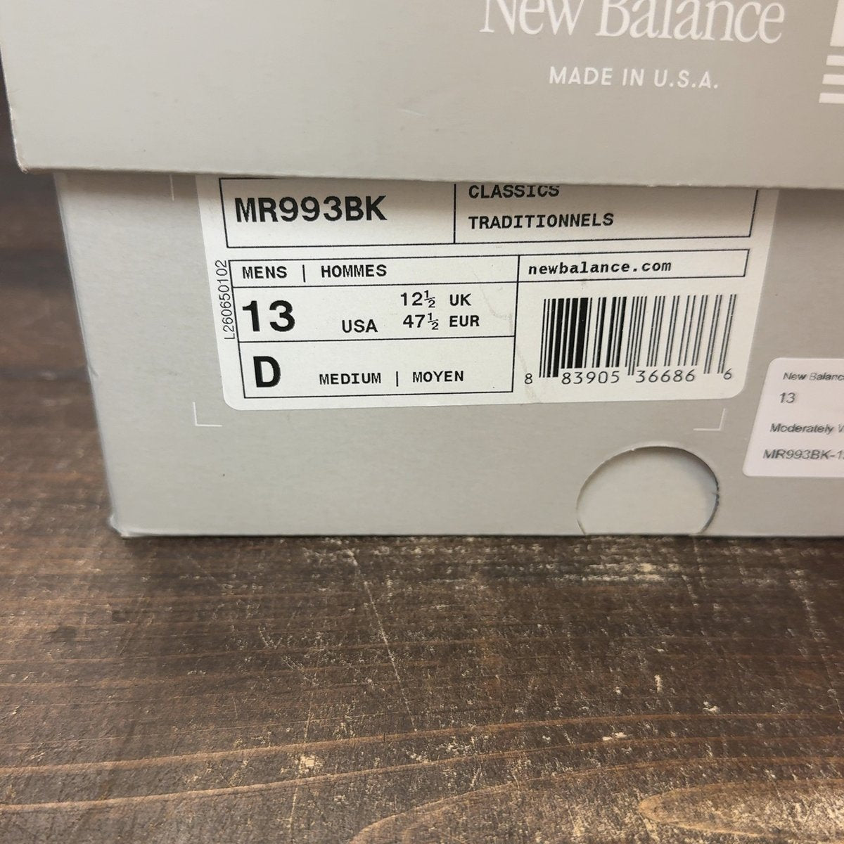 New Balance 993 Kith Black (Standard Width) Size 13 (Pre-Owned) - aux