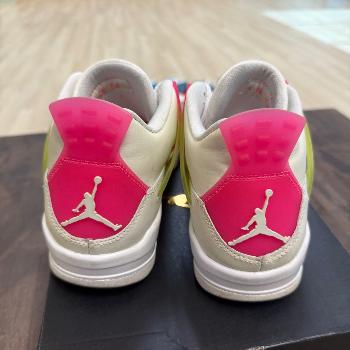 Jordan 4 Retro White Lemon Pink (GS) - Image 5