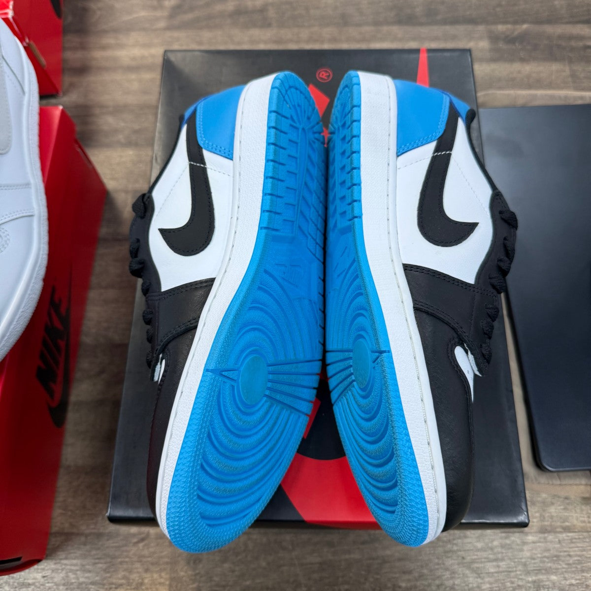 Jordan 1 Retro Low OG Black Dark Powder Blue - Image 3