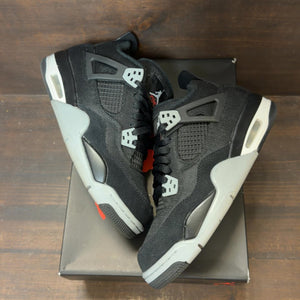 Jordan 4 Retro Black Canvas (GS) Size 7Y (Pre-Owned) - back