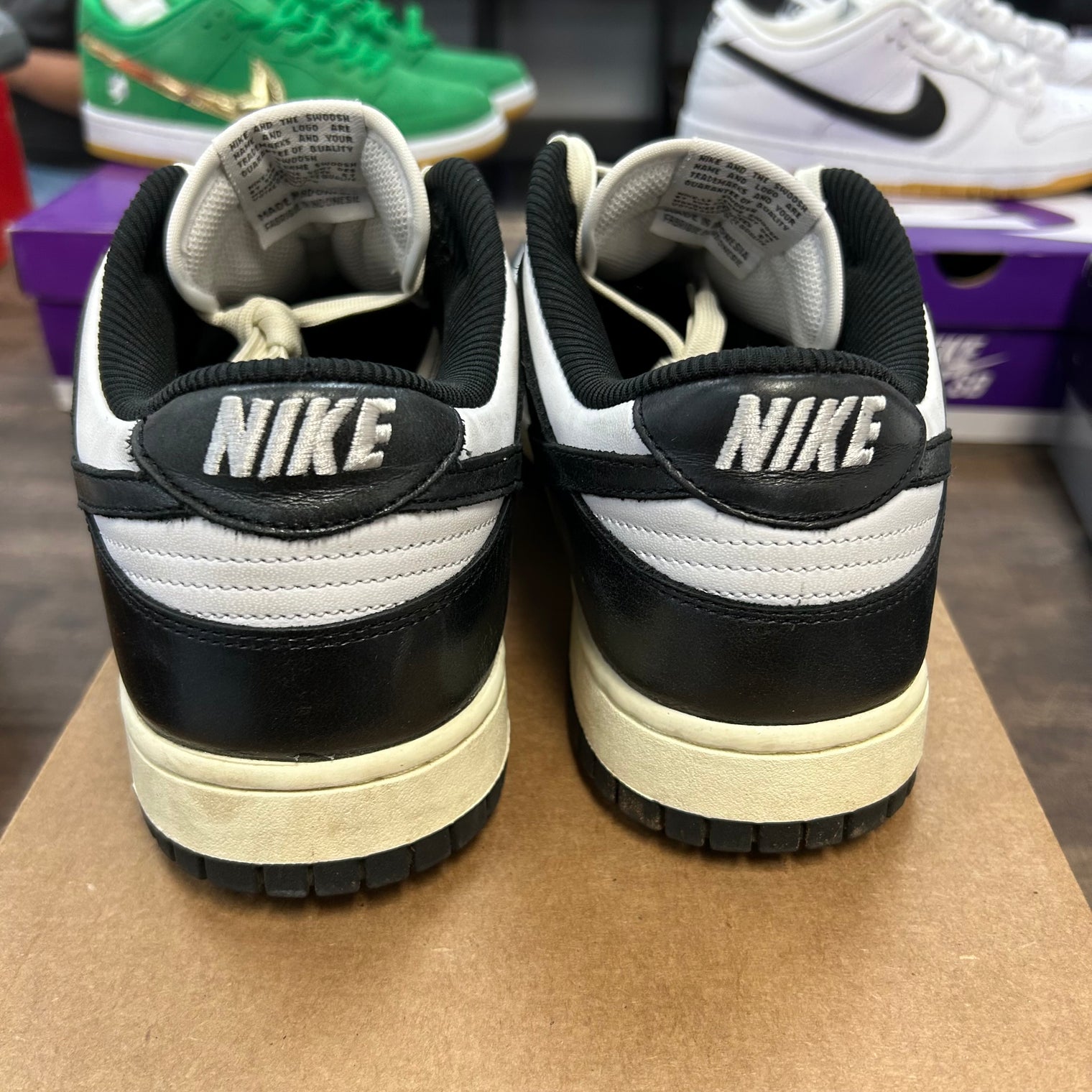 Vintage Black White Dunk Low (W) (USED, No Box)