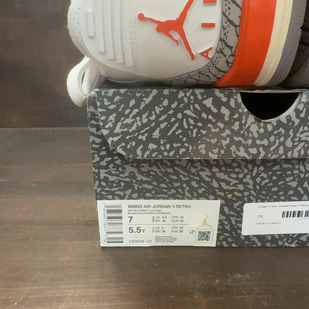 Jordan 3 Retro Georgia Peach (Women's) - Image 8