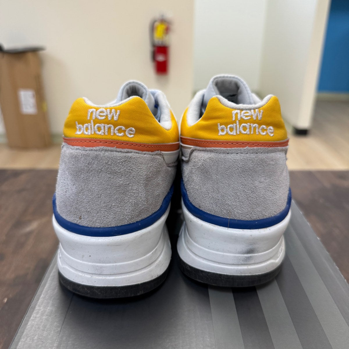 New Balance 997 MiUSA Grey Orange - Image 3