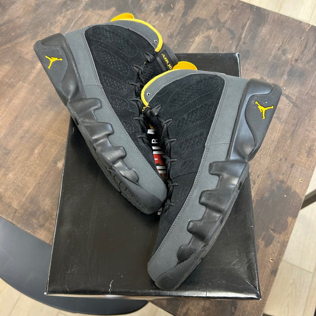 Jordan 9 Retro Dark Charcoal University Gold - Image 1