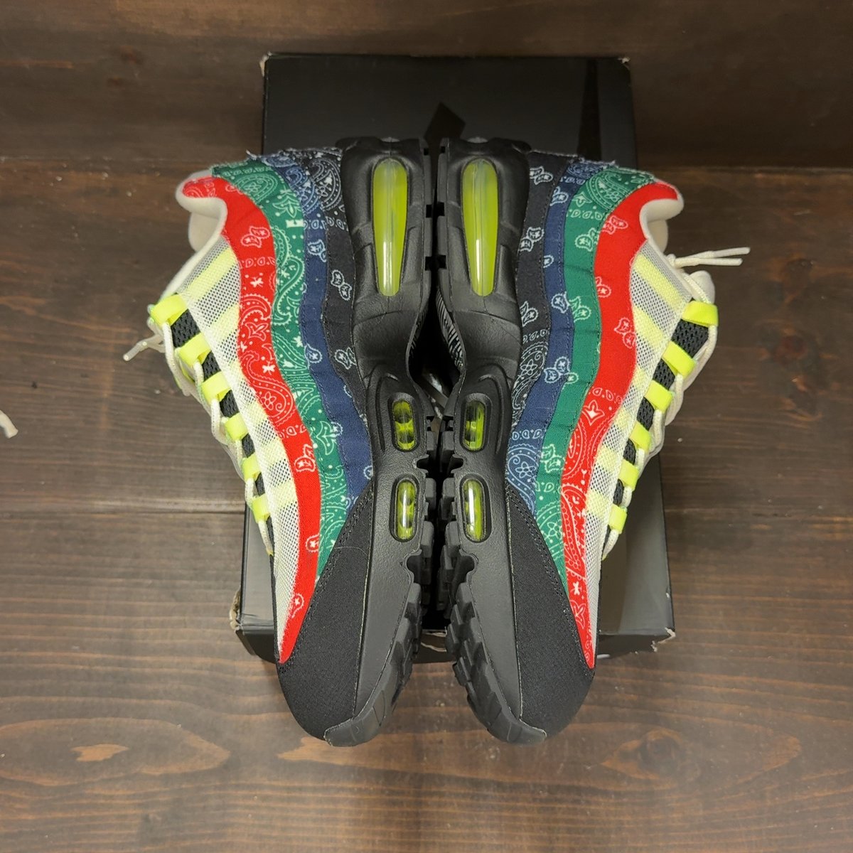 Nike Air Max 95 OG Big Bubble Neon Paisley Bandana Size 15 (Pre-Owned) - aux