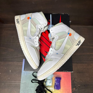 Jordan 1 Retro High Off-White Alaska Size 10 (Pre-Owned) - tag