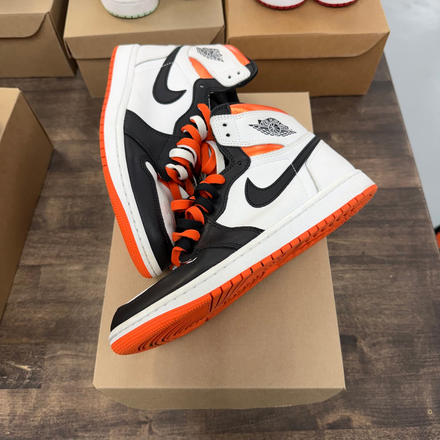 Electro Orange Jordan 1 High (USED, No Box)