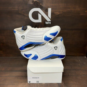 Jordan 14 Retro White Hyper Royal Size 13 (Pre-Owned) - Image 1