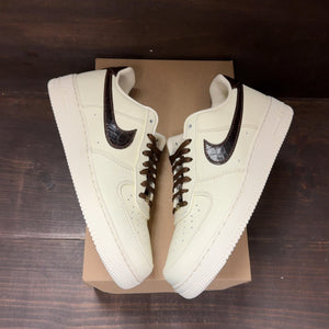 Nike Air Force 1 Low '07 Soft Pearl Brown Croc Size 11.5 - back