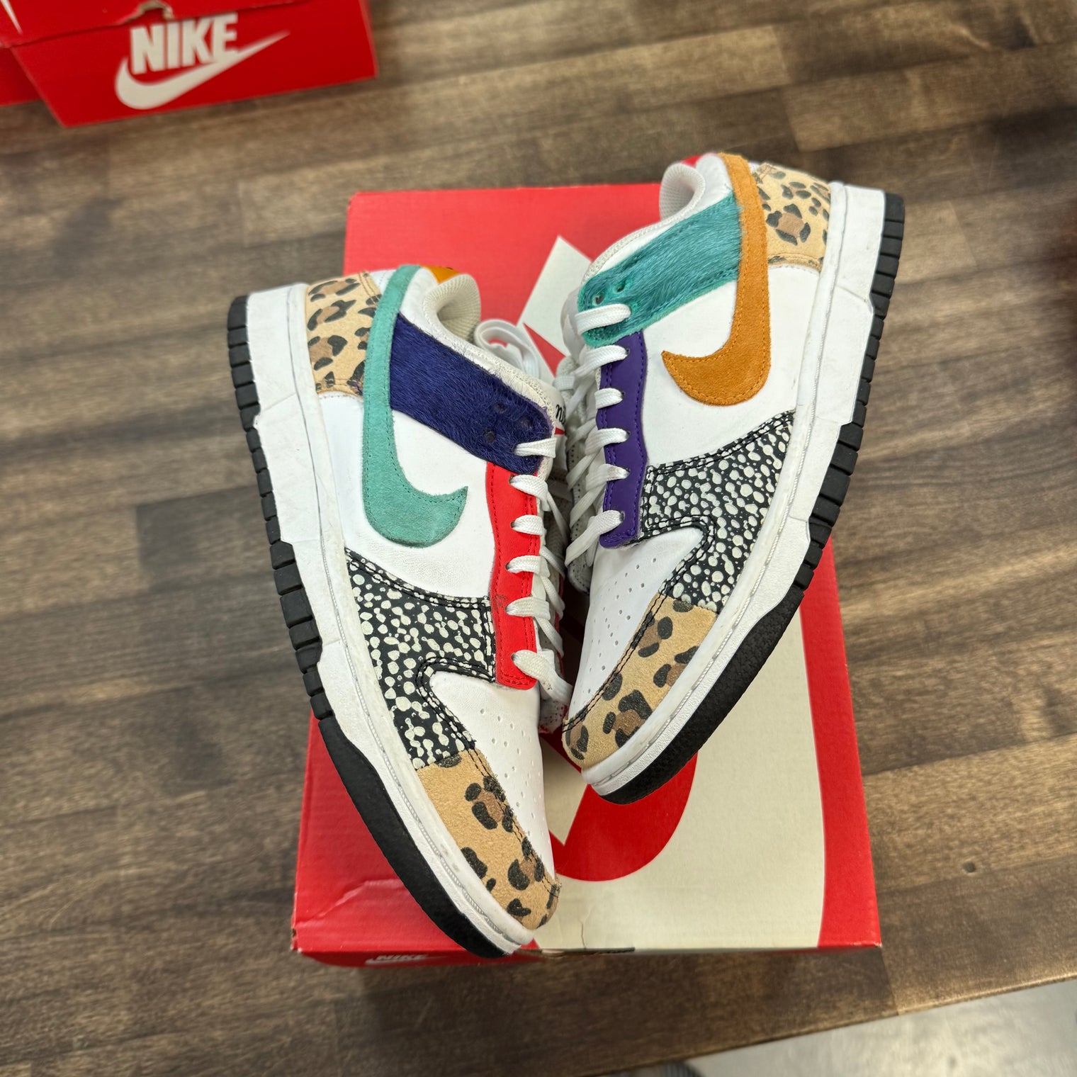Nike Dunk Low Safari Mix (US 7.5W) (USED, Strong Smoke Smell)