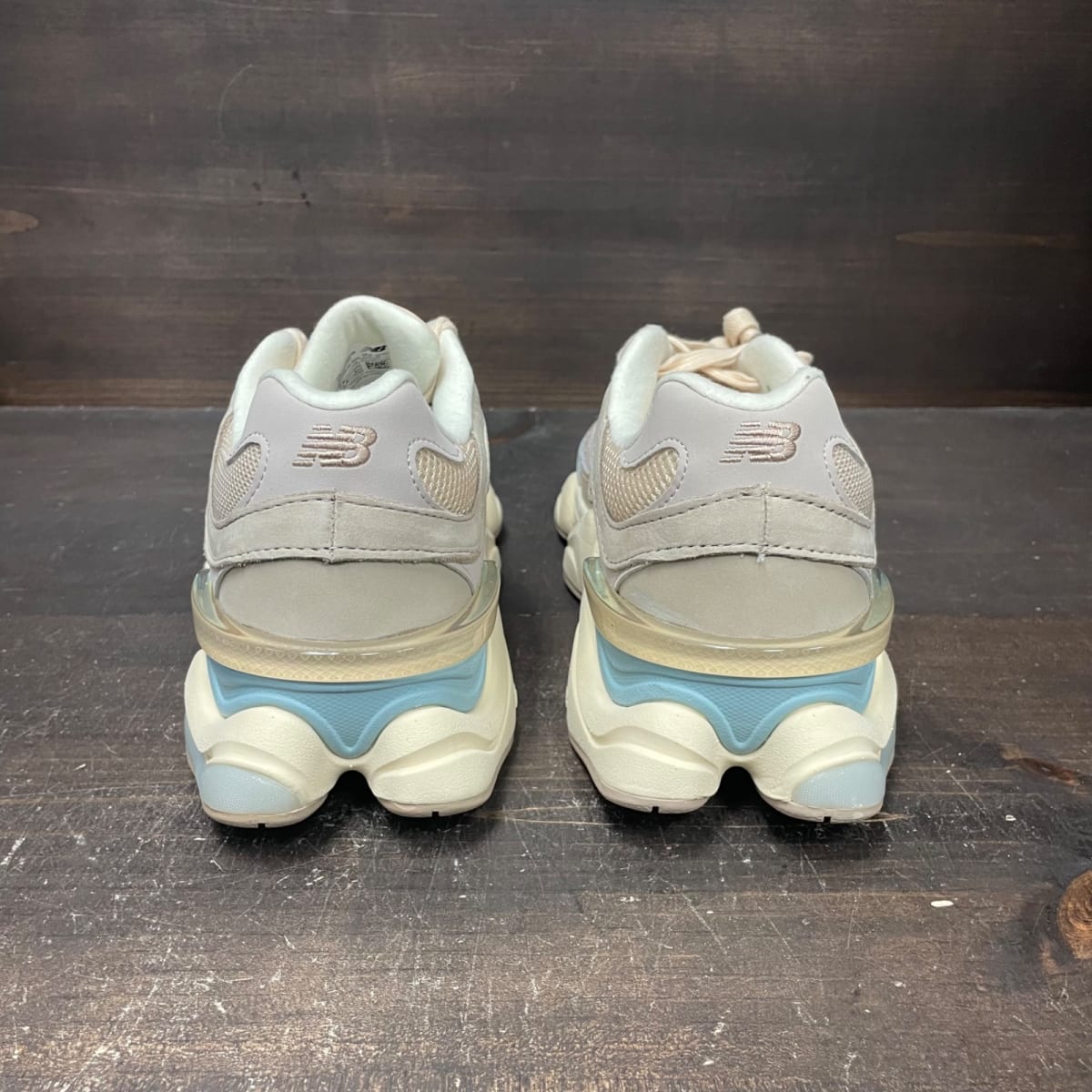 New Balance 9060 Ivory Cream Pink Sand Size 8 - side