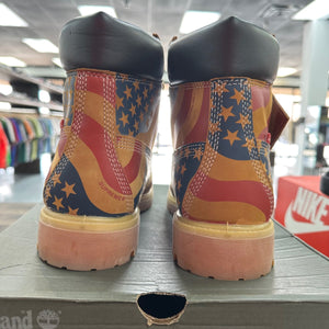 Timberland 6" Boot Supreme Stars & Stripes Wheat Size 9.5 (Lightly Worn Pre-Owned)