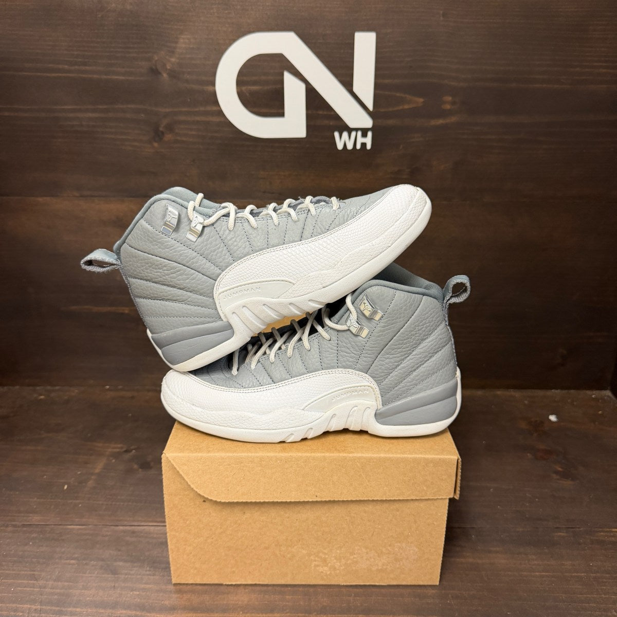 Jordan 12 Retro Stealth (GS) Size 4Y (Pre-Owned) - Image 1