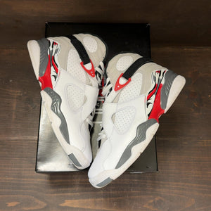 Jordan 8 Retro White True Red (2025) Size 9.5 (Pre-Owned) - back