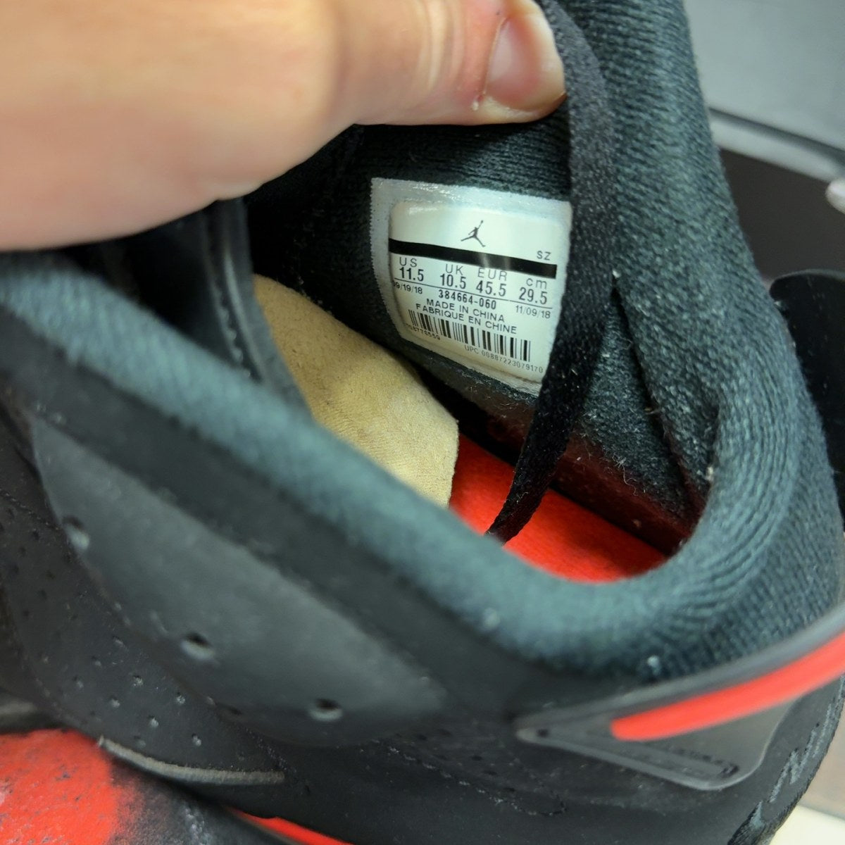Jordan 6 Retro Black Infrared (2019) Size 11.5 (Pre-Owned) - Image 7