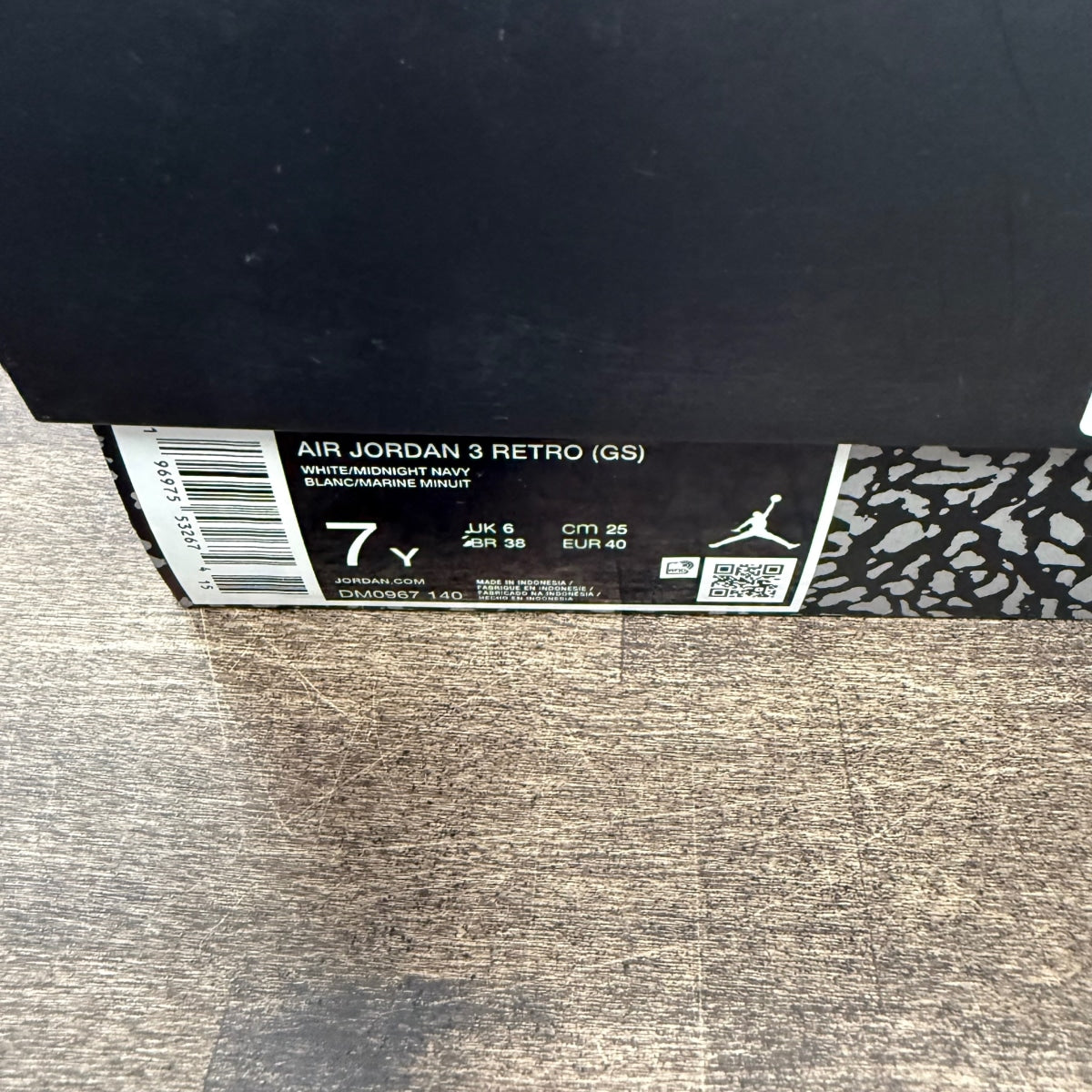 Jordan 3 Retro Midnight Navy (GS) - Image 6