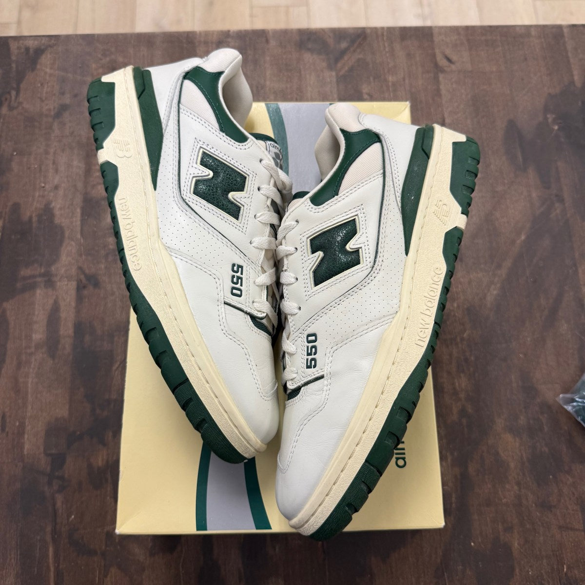 New Balance 550 Aime Leon Dore White Green - Image 1