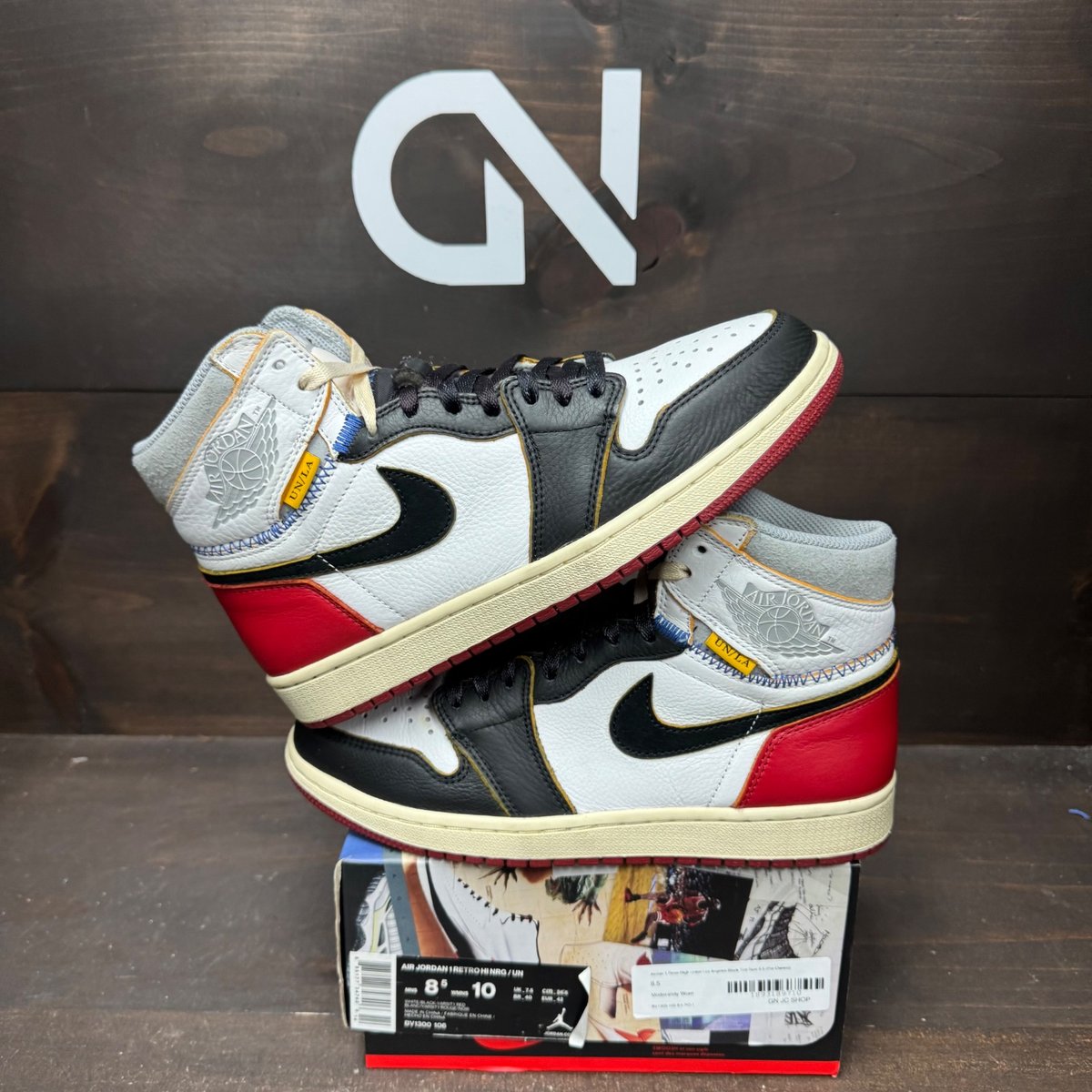Jordan 1 Retro High Union Los Angeles Black Toe Size 8.5 (Pre-Owned) - front