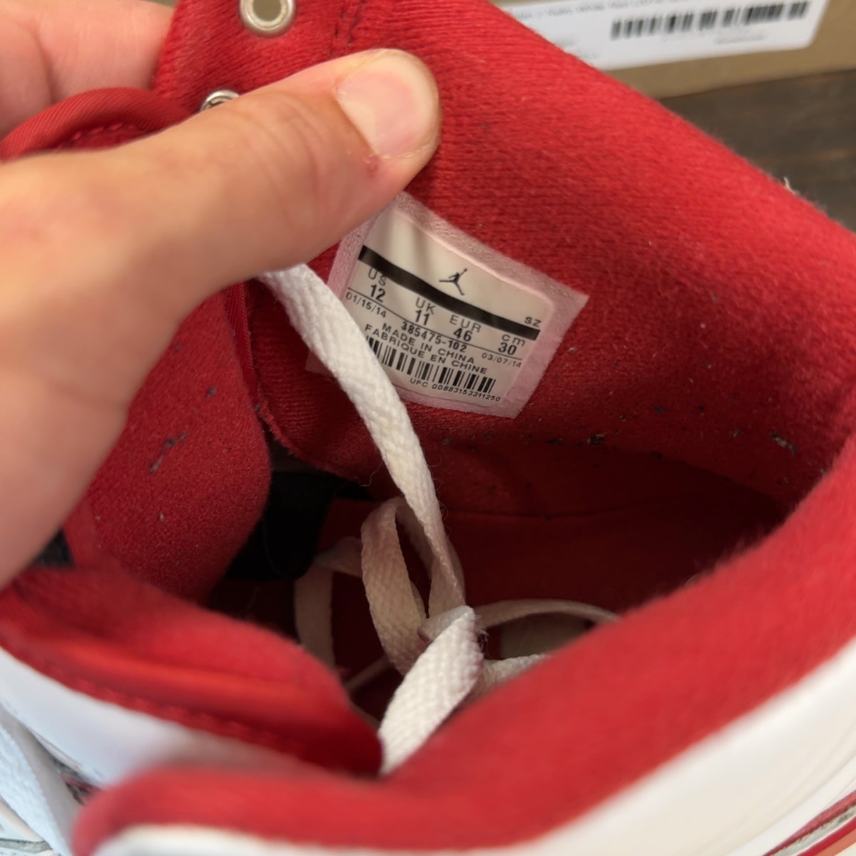 Jordan 2 Retro White Red (2014) Size 12 (Pre-Owned) - Image 7