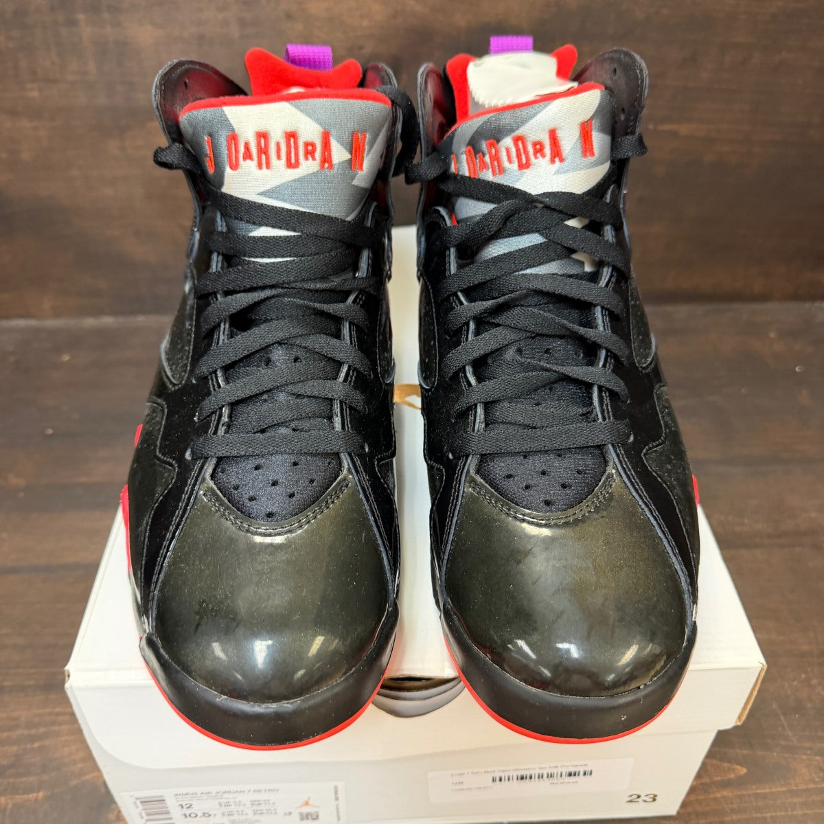 Jordan 7 Retro Black Patent (Women's) - Image 3