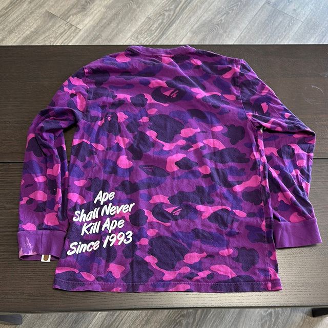Bape Purple Camo Long Sleeve (Used)