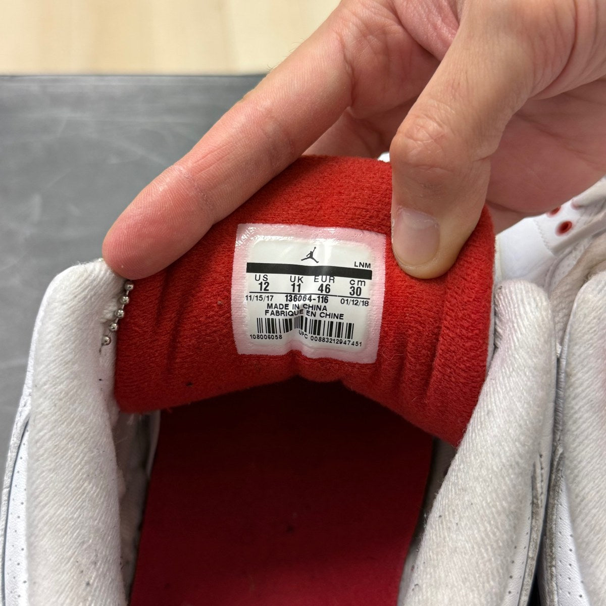 Jordan 3 Retro Hall of Fame Size 12 (Pre-Owned) - Image 7