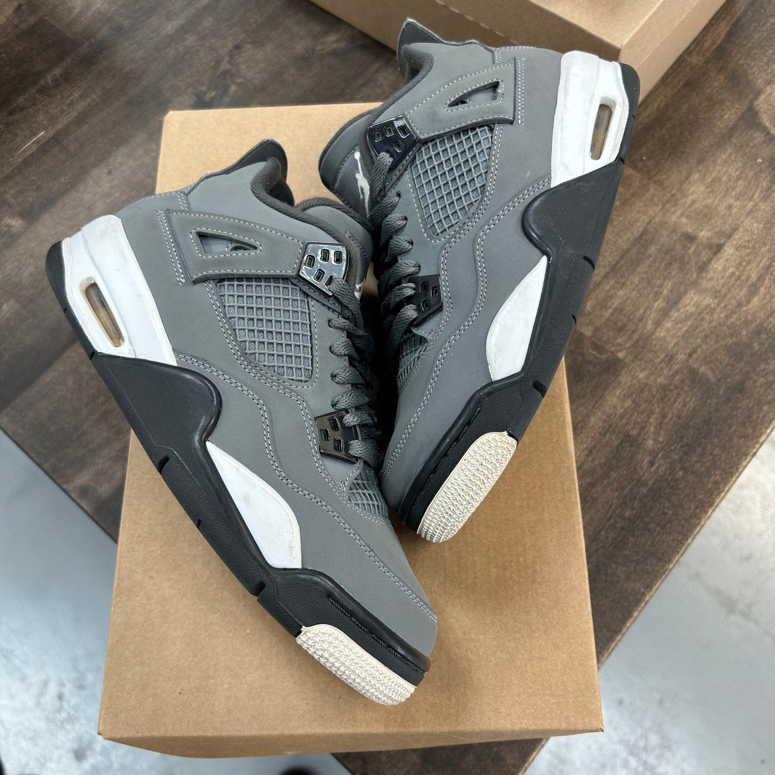 (GS) Cool Grey Jordan 4 Retro (2019) (USED, No Box)