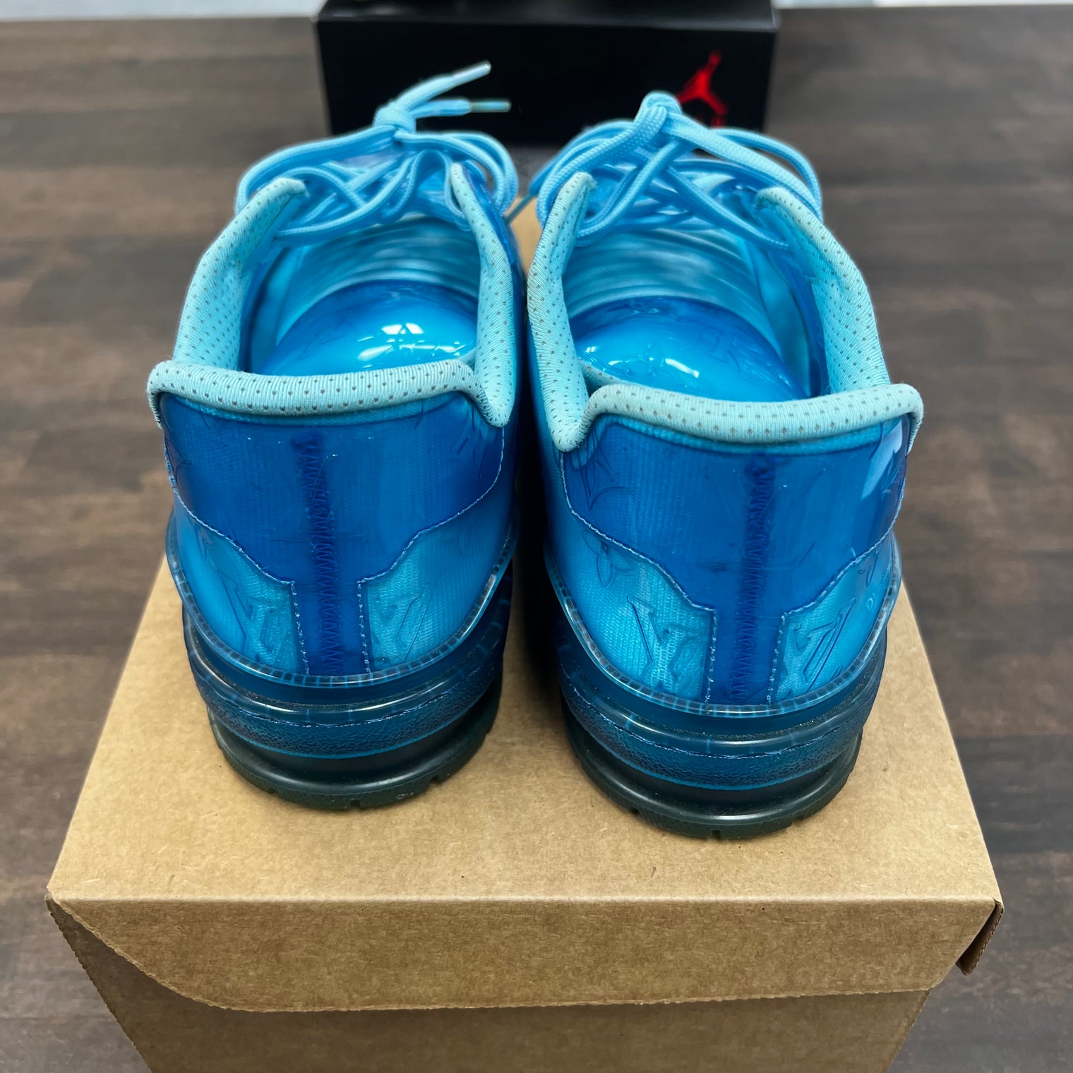 Louis Vuitton Trainer Clear Blue Sneaker (USED ,no box)