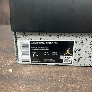 Jordan 4 Retro Black Cat (2020) (GS) Size 7Y (Pre-Owned) - aux