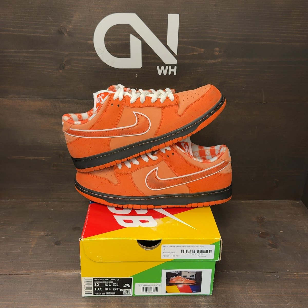 Nike SB Dunk Low Concepts Orange Lobster Size 12 (Pre-Owned) - front