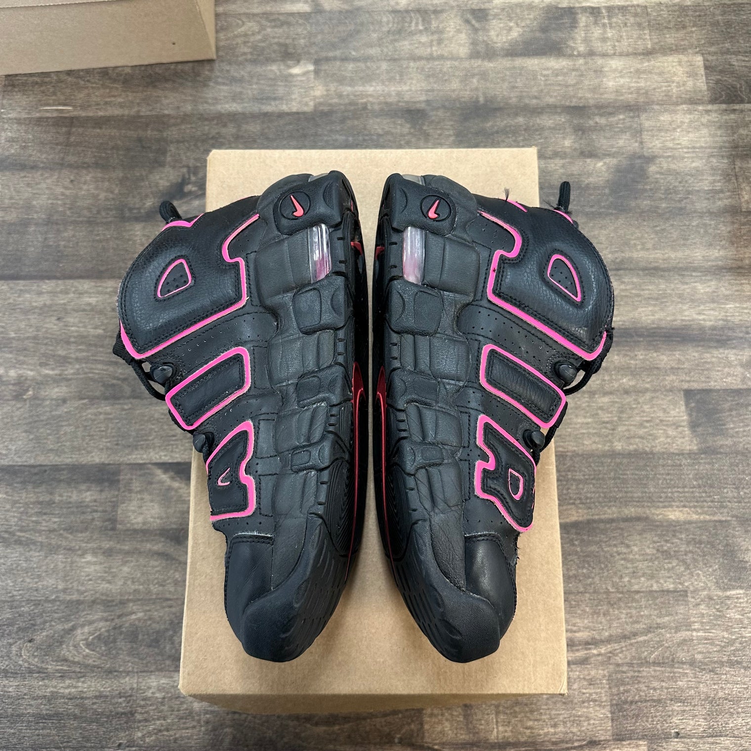 Nike Air More Uptempo Black Pink Blast (US 7Y) (USED, No Box)