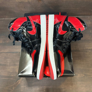 Jordan 1 Retro High OG Patent Bred Size 13 (Pre-Owned) - Image 4